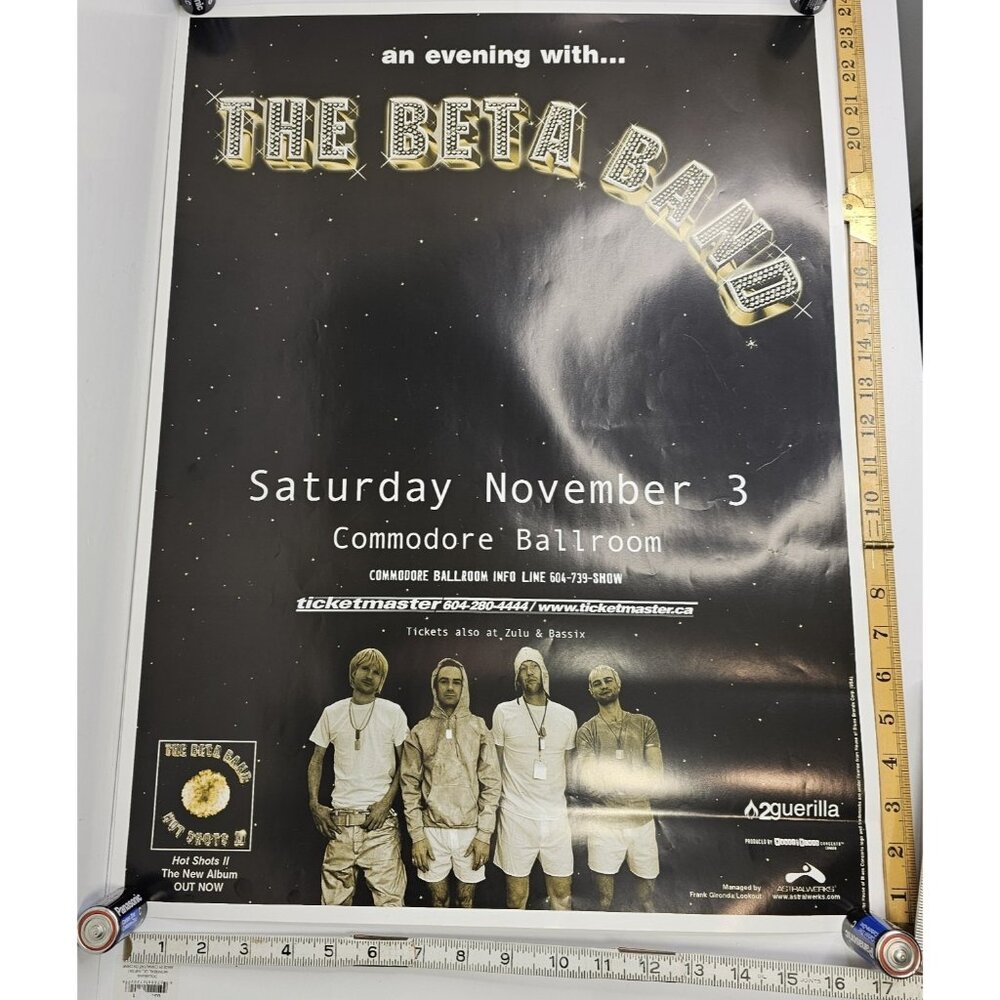 The Beta Band Poster Commodore Ballroom Vancouver Nov 3 2000s Concert Tour